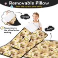 thumbnail image 3 of Highland Cow and Sunflower Print Teens Toddler Nap Mat with Pillow, Sleeping Mat Bag for Preschool Daycare 50"x20", 3 of 6
