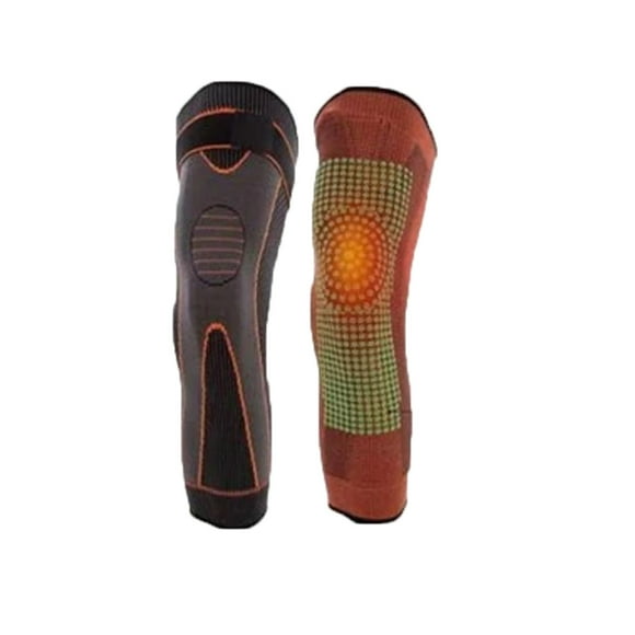 Funda térmica de soporte para la rodilla, con acupresión, almohadillas autocalentantes, envoltura de compresión con correas ajustables, talla larga para recuperación de lesiones, alivio del dolor