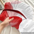 thumbnail image 4 of Twin XL Size Fitted Sheet Set - Red Flower 2 Piece Bedding Sets 16" Deep Pocket Fitted Sheet with 1 Pillowcases, Boho Modern Floral Abstract Ombre Leaf White Brushed Microfiber Hotel Bed Sheets, 4 of 9