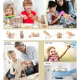 thumbnail image 5 of Puzzled Bundle of Prehistoric: Tyrannosaurus, Pteranodon & Mammoth Wooden 3D Puzzles Construction Kits - Fun & Educational DIY Dino Toys, Assemble Model Unfinished Wood Craft Hobby Puzzles - 3 Pack, 5 of 7