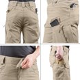 thumbnail image 5 of LISTHA Mens Tactical Shorts 11" Waterproof Hiking Fishing Breathable Quick Dry Cargo Short Shorts Regular Khaki S, 5 of 7