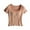 Orange, variant on Taqqpue Women's Tops Casual Scoop Neck Short Sleeve Shirts Going Out Slim Fit Blouse Color Block Striped Crop Tee Fashion Baby Tees
