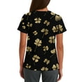 thumbnail image 3 of St. Patrick's Day Scrub Tops Women Stretchy V Neck Scrubs Top Irish Shamrock Printed Nurse Uniforms Workwear Festival Scrub Shirts, 3 of 3