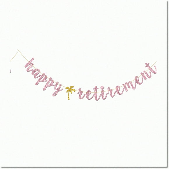 Kit de Célébration de Retraite Rose Pétillant - Décorations de Bienvenue Scintillantes pour Femmes, Fournitures Parfaites pour la Fête de Retraite