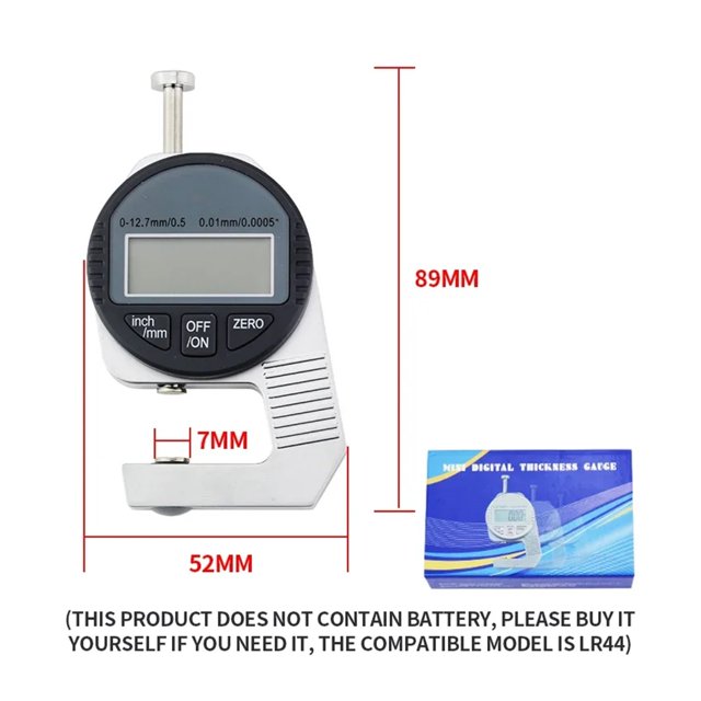 Digital Thickness Gauge Measuring Tools Electronic Thickness Meter Measure Thickness Of Paper Cloth Thin Metal Micrometer 0.01mm ,Precision Measuring