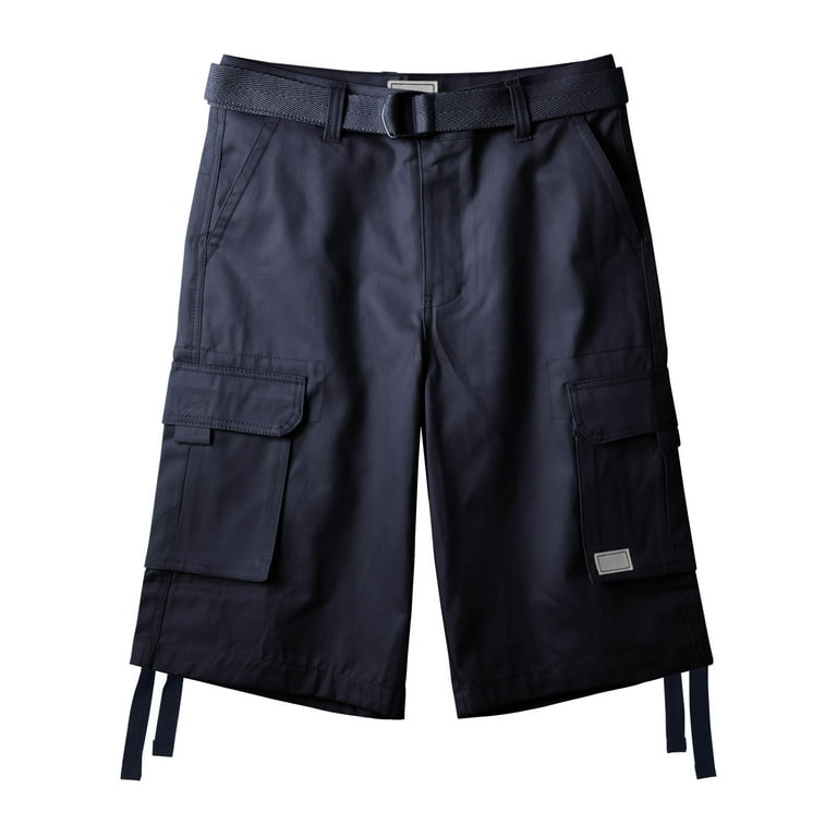 Pro Club Mens Cotton Twill Cargo Short Pants with Belt 30 52 Walmart