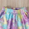thumbnail image 4 of Odeerbi 4-12 Years Kids Girls Tie-Dye Pants Summer Casual Breathable Elastic Waist Trousers, 4 of 7