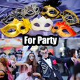 thumbnail image 2 of 14 PCS White Masquerade Masks DIY Paper Masks Half Face Mardi Gras Mask Halloween Party Mask, 2 of 5