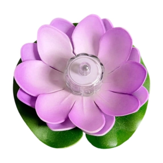 Floating Lotuss Flower Pool Lights Reusable Waterproof LED Water Lanterns Outdoor Floating Lilys Pad Lights For Swimming Pool Pond Garden Wedding Party Decor