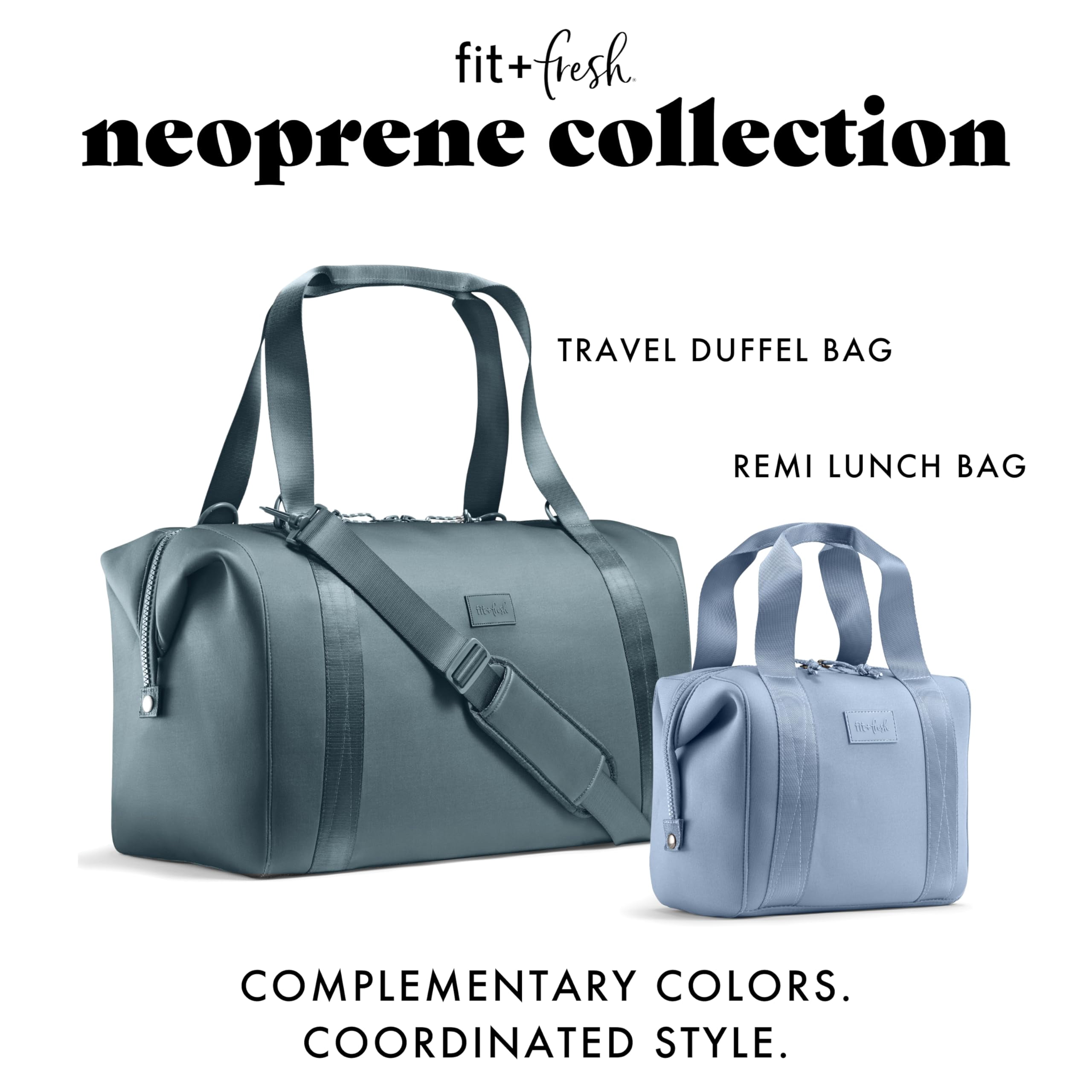 Remi Lunch Bag For Women Work - Neoprene Tote With Containers Ice Pack  Reusable Meal Prep Box Large Capacity Machine Washable Slate