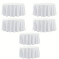 thumbnail image 6 of 6/12/18pcs 120 Inch (Approx 305cm) Round Tablecloth Polyester Tablecloth, & Wrinkle Polyester Dining Table Cover for Kitchen, Dinner, Party, Wedding, Rectangular Tabletop, Self Decoration, 6 of 12