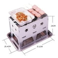 thumbnail image 3 of DOLITY Réchaud de Camping Portable Four Brûleur à Alcool Détachable Résistant au Vent Acier Inoxydable Grand avec Plateau, 3 of 5