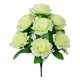 thumbnail image 2 of Ramo de flores artificiales de seda | Arreglo floral artificial para decoración del hogar | Rosas y follaje artificiales realistas | Centro de mesa para bodas y decoración de fiestas | 1 pieza, 2 of 6