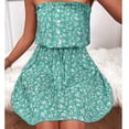 thumbnail image 4 of Vestido De Verano Sin Tirantes, Con Cinturón, Suave, Estampado Floral, Casual, Elegante, Elegante, Para Mujer, Para Fiesta De Verano ANGGREK Otros, 4 of 5