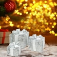 thumbnail image 4 of 3Pcs Christmas Gifts Box Light Iron Wire Present Boxes Case For Home Party Xmas Trees Decor Ornaments, 4 of 10