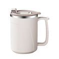 thumbnail image 2 of Stainless Steel Insulated Mug with Lid and Handle - Thermal Coffee Travel Tumbler, Double Wall Vacuum Insulated Tea Cup, White, JKODE, 2 of 7