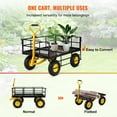 thumbnail image 5 of BENTISIM 1200 lbs Capacity Steel Garden Cart with Removable Mesh Sides, 5 of 10