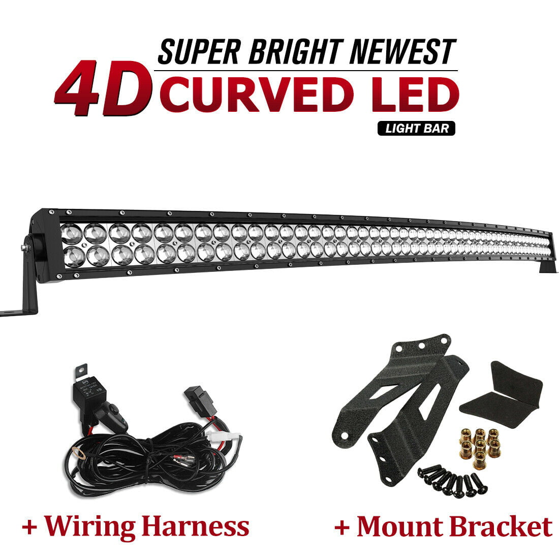 99-06 Chevy Silverado/GMC Sierra Mount Brackets For 50 Inch Curved LED Light Bar