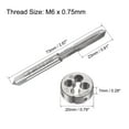 thumbnail image 2 of Unique Bargains M6 x 0.75mm Metric Left Hand Tap and Die Set Machine Thread Tap with Round Die, 2 of 6