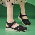 thumbnail image 5 of CAICJ98 Women Shoes Women's Espadrille Platform Sandals Open Toe Ankle Strap Casual Summer Sandals,Black, 5 of 5