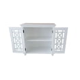 thumbnail image 4 of Leroy Accent Solid Wood Cabinet W/ Glass Door & Shelf White, 4 of 5