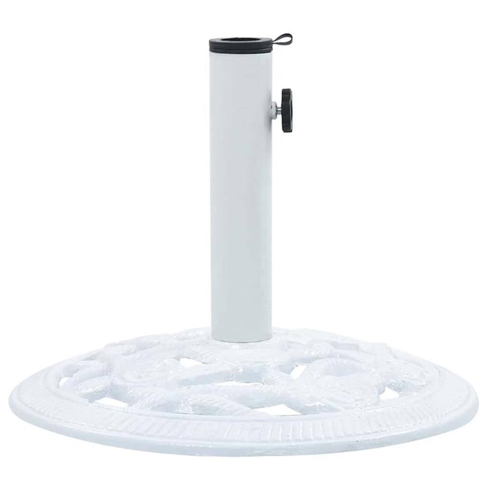 Pemberly Row 15.7" Diameter Cast Iron Umbrella Base in White