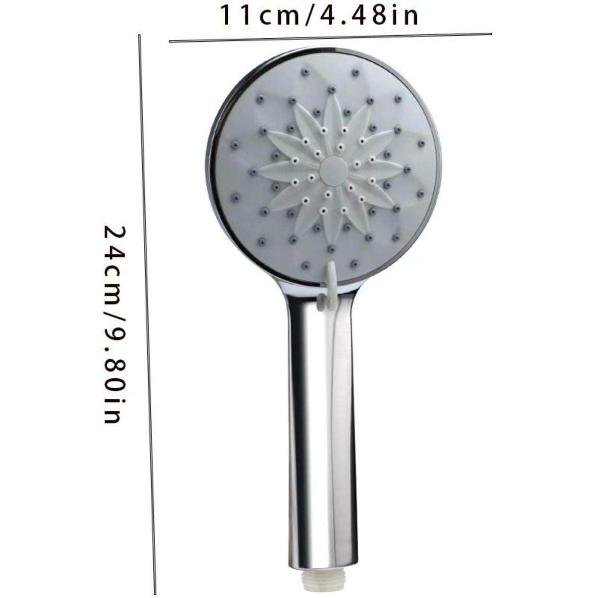 6 Spray Modes Handheld Shower Head, ABS Chrome Finish with 59 Inch Stainless Steel Hose & 360° Adjustable Bracket, G1/2 Universal Connector