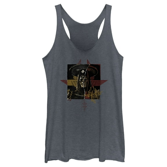 Women's Rebel Moon Imperium Priest Shadows  Racerback Tank Top Navy Blue Heather Small