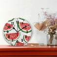 thumbnail image 2 of Yayeee 10" Wall Clock Battery Operated Quartz Round Silent Non-Ticking Home Decor, Cute Watermelon, 2 of 6