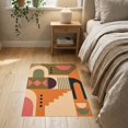 thumbnail image 3 of ODIKA 2'x3' Washable Samll Area Rug Non-Slip, Low Pile Earthy Tones Geometric Abstract Art Design Contemporary Shapes with Artistic Flair for Entryway, Kitchen, Laundry Room, 3 of 7