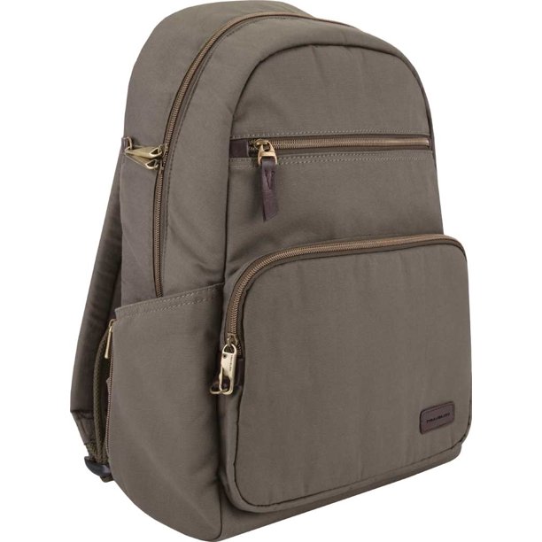 Travelon AntiTheft Courier Slim Backpack Stone OSFA