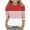 Red-02, variant on Ugoldhm Little Girls and Girls 3/4 Sleeve Tees Round Neck Striped Casual Shirts Sizes 3-14