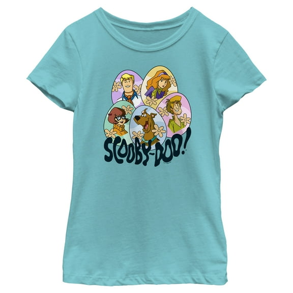 Girl's Scooby Doo Easter Gang  Graphic Tee Tahiti Blue Large