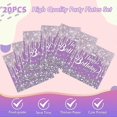 thumbnail image 4 of Juego de vajilla de cumpleaños ZHAOCHENG 41 piezas morado decoraciones de mesa, 4 of 5