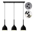 thumbnail image 1 of Lampara Colgante Moderna Candelabro 3 Cabezas Alt. Ajustable Negro BLOOSOM, 1 of 5