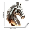 thumbnail image 3 of Hometravel Horse Head Glass Bottle, Silver Plated Whiskey Decanter with High Borosilicate Glass, Animal Shaped Spirit Bottle for ing, 3 of 8
