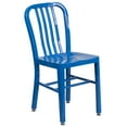 thumbnail image 5 of Flash Furniture Chad Commercial Grade 30" Round Blue Metal Indoor-Outdoor Table Set with 4 Vertical Slat Back Chairs, 5 of 5
