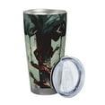 thumbnail image 2 of Balery Zombie Flower Apocalypse Pattern 20oz Insulated Car Cup with Dual Drink Lids, Stainless Steel Travel Mug Eco-Friendly and Leak-Proof-Straw Three-piece Set, 2 of 8