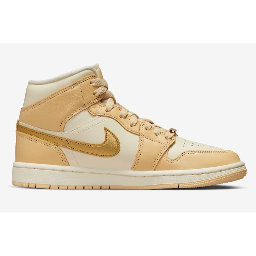 Women's Jordan 1 Mid SE Pale Vanilla/Metallic Gold (FB9892 Women's Jordan 1 Mid SE Pale Vanilla/Metallic Gold (FB9892