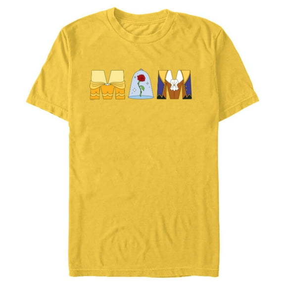 Disney Beauty and the Beast Belle Mother’s Day Birthday Mom - Short Sleeve Blended T-Shirt for Adults - Customized-Yellow