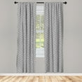 thumbnail image 3 of Ambesonne Geometric Curtains, Minimalist Zig Zag, Pair of 28"x63", Black White, 3 of 5