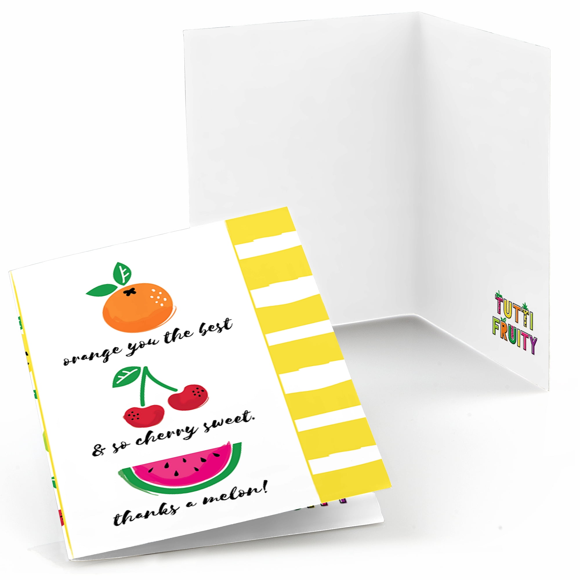 Fruity Cocktail Personalized Party Thank You Cards 