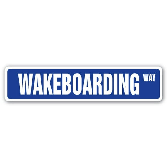 WAKEBOARDING Street Sign surfer surf wake board wakeboarder | Indoor/Outdoor |  36" Wide