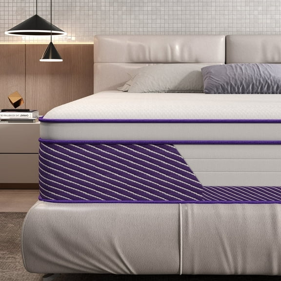 Yilicy 12 inch King Mattress with Memory Foam Hybrid Mattresses in a Box, Medium