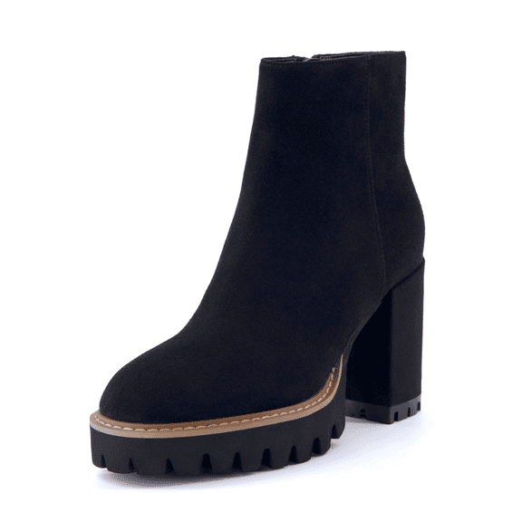 Cushionaire Ringo Platform Heel Boots for Women | Stylish High Heel Boots with Memory Foam Padding | Comfortable Everyday Boots with Wide Widths Available