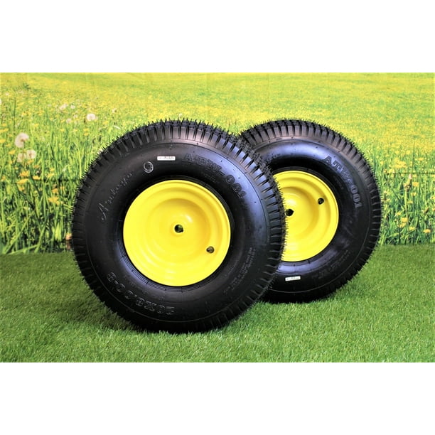 Antego Tire and Wheel (Set of 2) 20x8.008 John Deere Yellow Tires