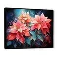 thumbnail image 2 of Designart "Poinsettia Flower composition" Floral Floater Framed Canvas Art Print, 2 of 7