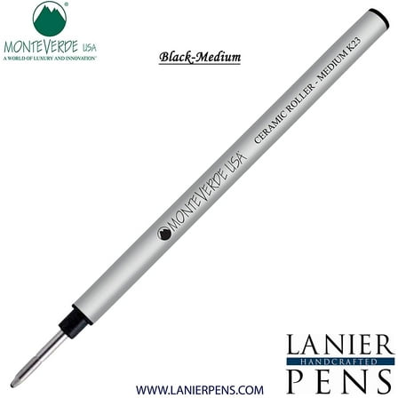 Lanier Combo Pack - 1 Pack - Monteverde Capless Ceramic Rollerball K23 Gel Ink Refill Compatible with most Pelikan Style Rollerball Pens - Black (Medium Tip 0.7mm)