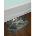 thumbnail image 2 of Black and White Bath Mat, Curvy Asphalt Road with Yellow Line in Middle Nature Forest Trees, Non-Slip Plush Mat Bathroom Kitchen Laundry Room Decor, 29.5 X 17.5 Inches, Black Grey Yellow, Ambesonne, 2 of 2