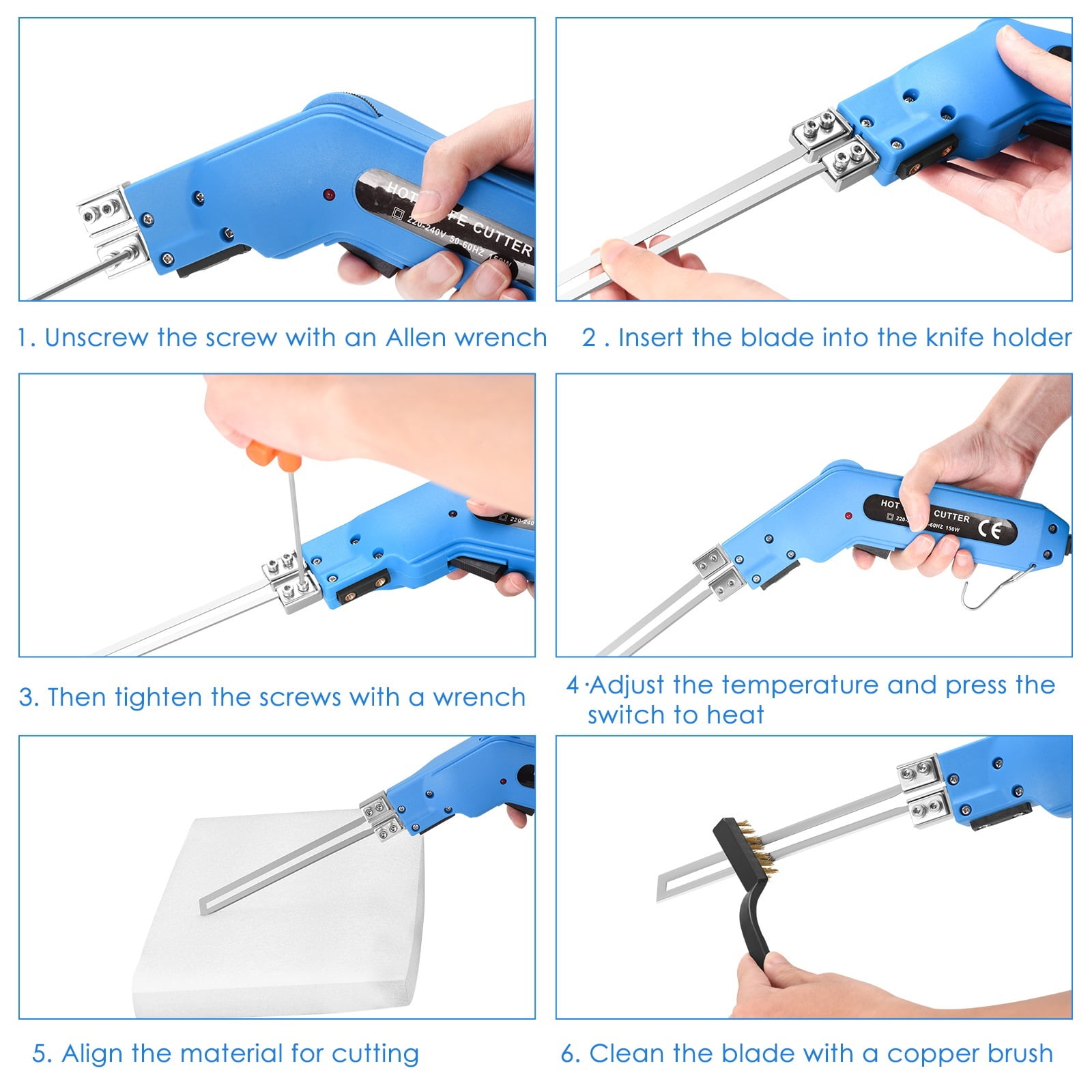 Electric Foam Cutter Foam Slotting Tool Styrofoam Cutting Machine Hot Knife Cutter Tool Hot Knife Rope Cutter Hot Wire Kit ,Dustproof Design&Overheating Protection